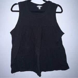 Time and Tru size XL black ruffle Tank Top